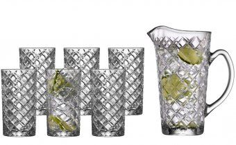 Set carafa si 6 pahare - Diamond Lingby Glass